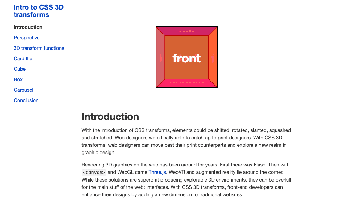 CSS 3D